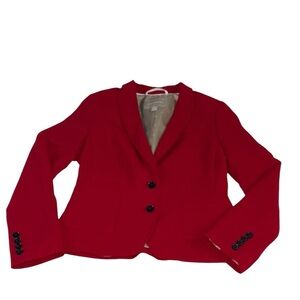 Banana Republic Red Blazer Tailored Suit Jacket Size 6P
